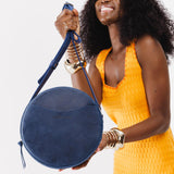 Deep Water Large | Circle shaped crossbody bag with top zipper