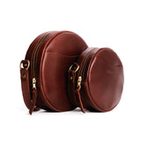 All Color: Cognac | handmade leather purse circle bag