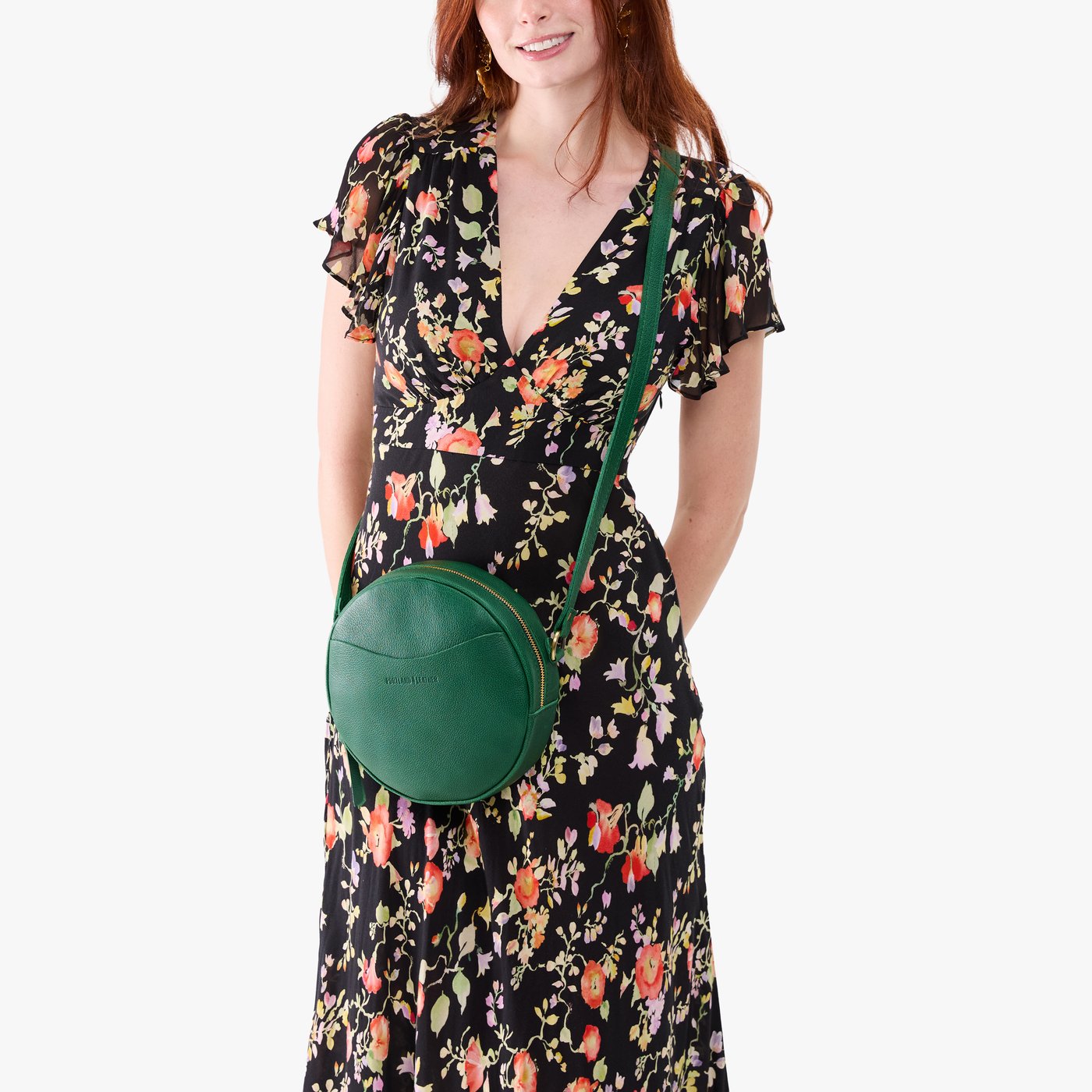 Bacalar*Large | Circle shaped crossbody bag with top zipper