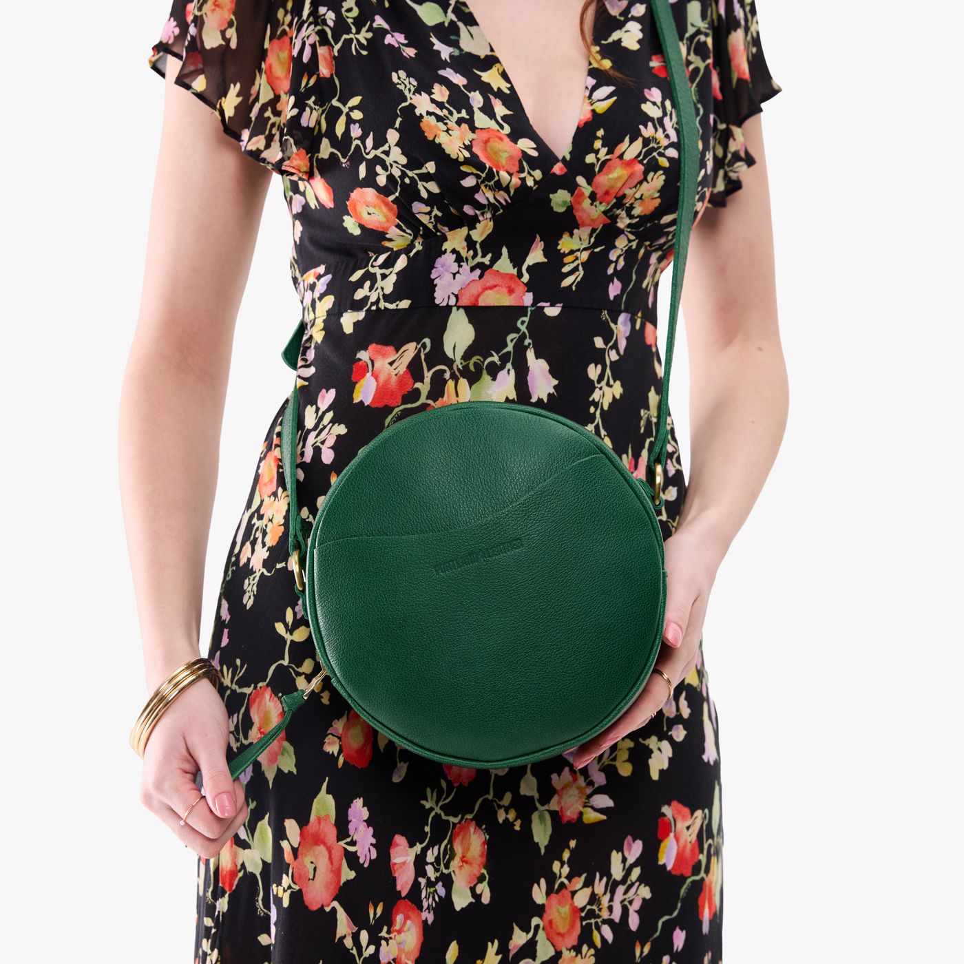Bacalar*Large | Circle shaped crossbody bag with top zipper