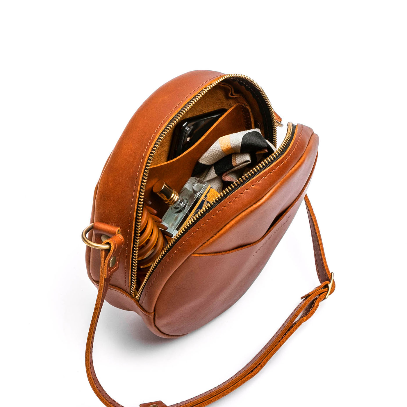 Honey*Large | handmade leather purse circle bag
