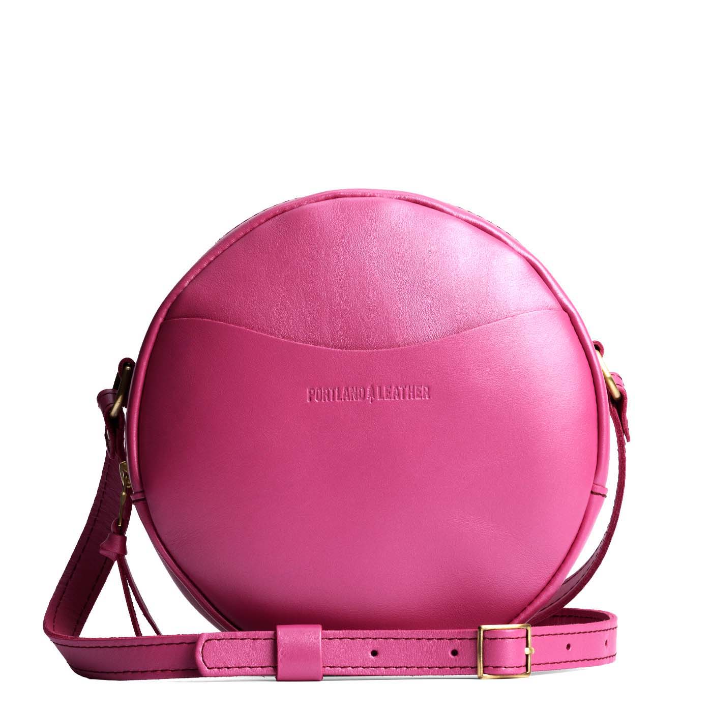 Lip Gloss*Large | Circle shaped crossbody bag with top zipper