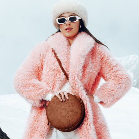 Meadow*Large | Circle shaped crossbody bag with top zipper