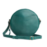 Peacock Large | handmade leather purse circle bag