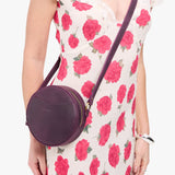Larkspur Small | Circle shaped crossbody bag with top zipper