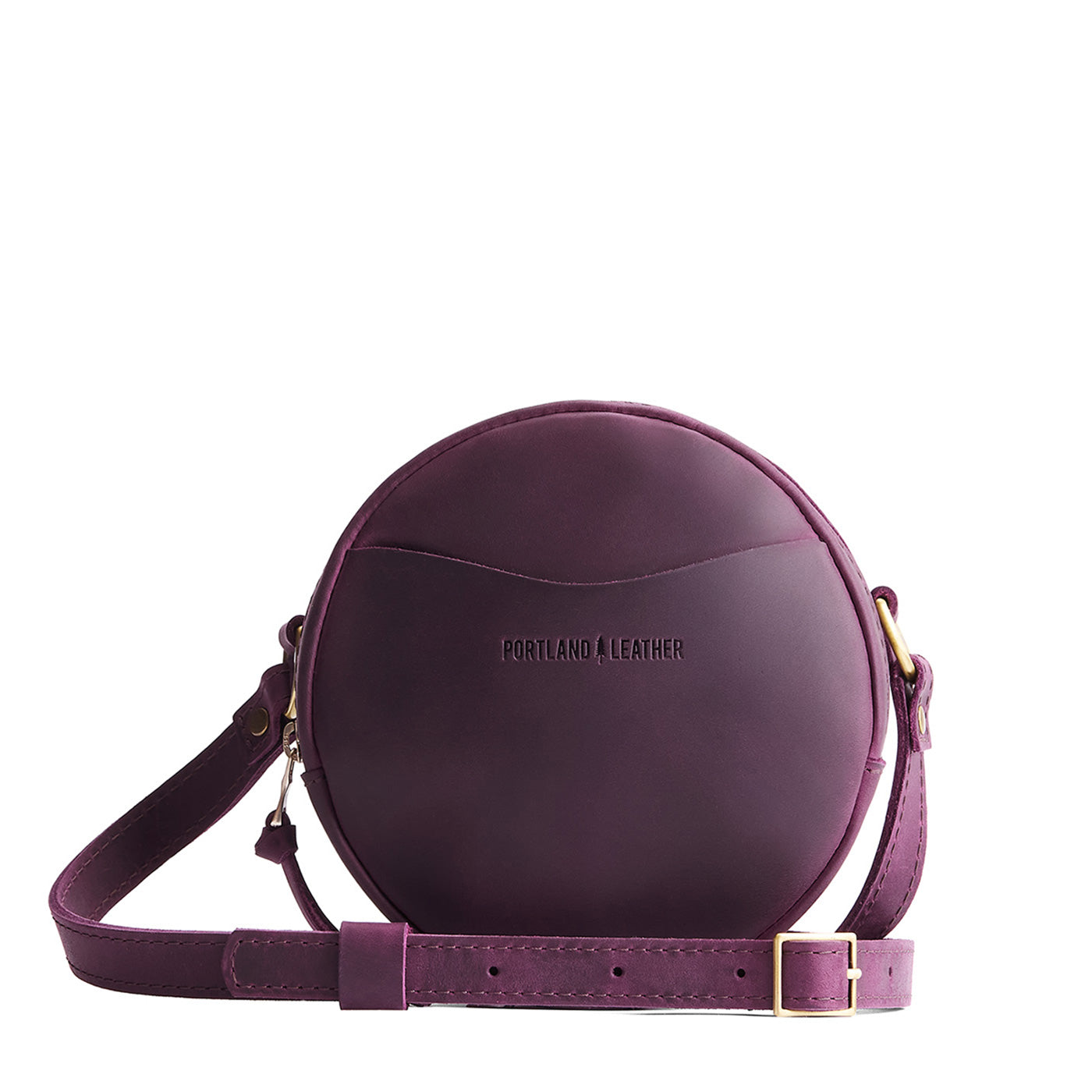 Larkspur*Small | Circle shaped crossbody bag with top zipper