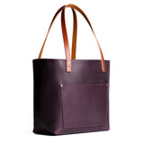 Larkspur Classic | Large leather tote bag with sturdy bridle handles and front pocket