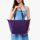 Imperial Zipper | Large leather tote bag with sturdy bridle handles and front pocket