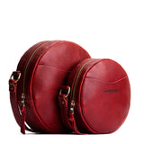 Chili Red | Circle shaped crossbody bag with top zipper