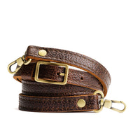 Coldbrew | Leather crossbody strap with metal buckle and lever snap swivel clasps