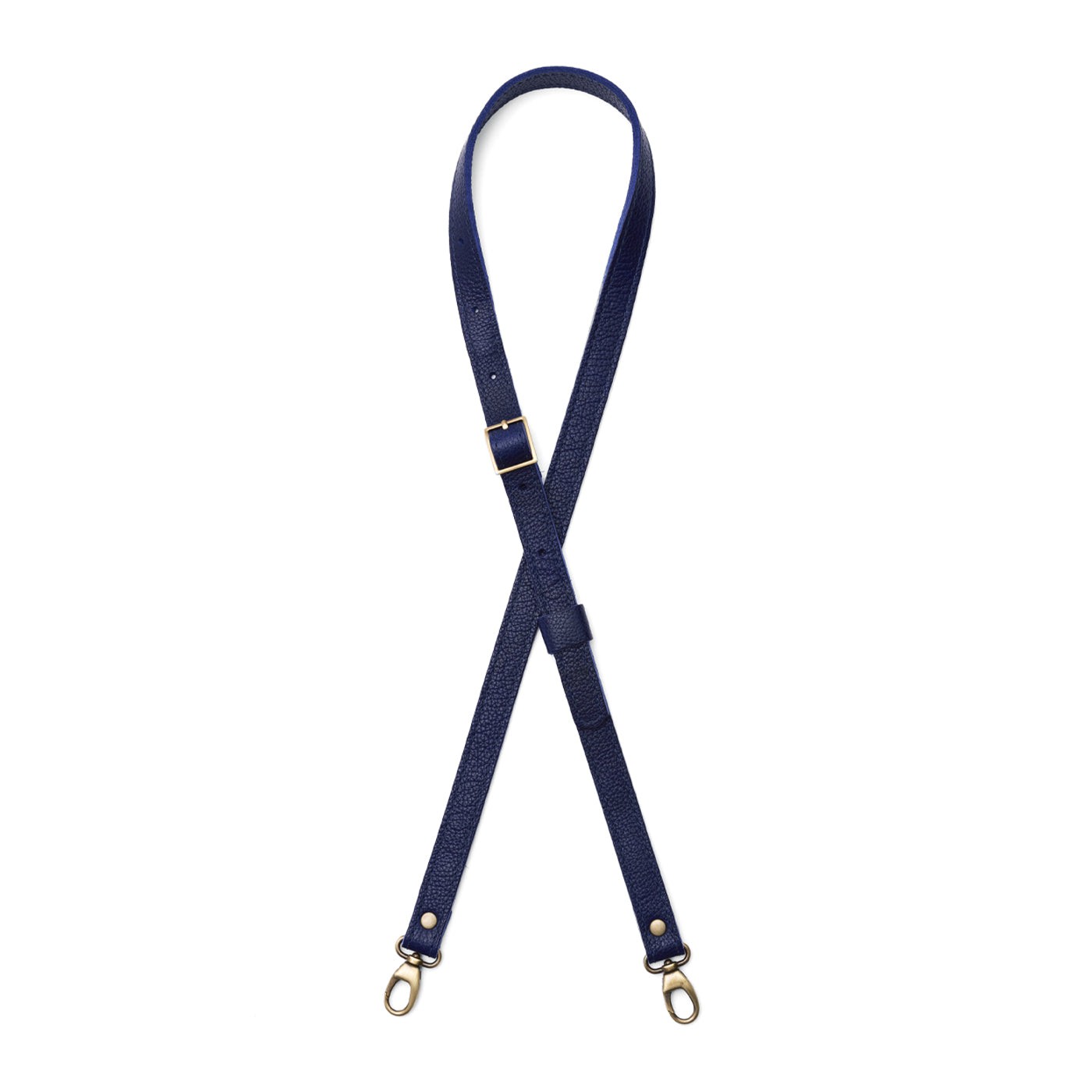 Cobalt | leather crossbody strap