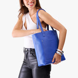 Astro Blue Classic | Medium Tote with dual shoulder straps and crossbody strap