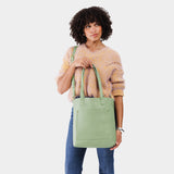 Pistachio Classic | Medium Tote with dual shoulder straps and crossbody strap
