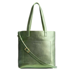 Metallic Greench*Classic | Medium Tote with dual shoulder straps and crossbody strap