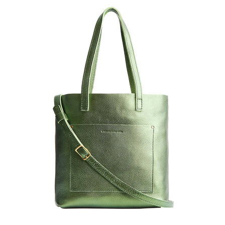 Metallic Greench*Classic | Medium Tote with dual shoulder straps and crossbody strap