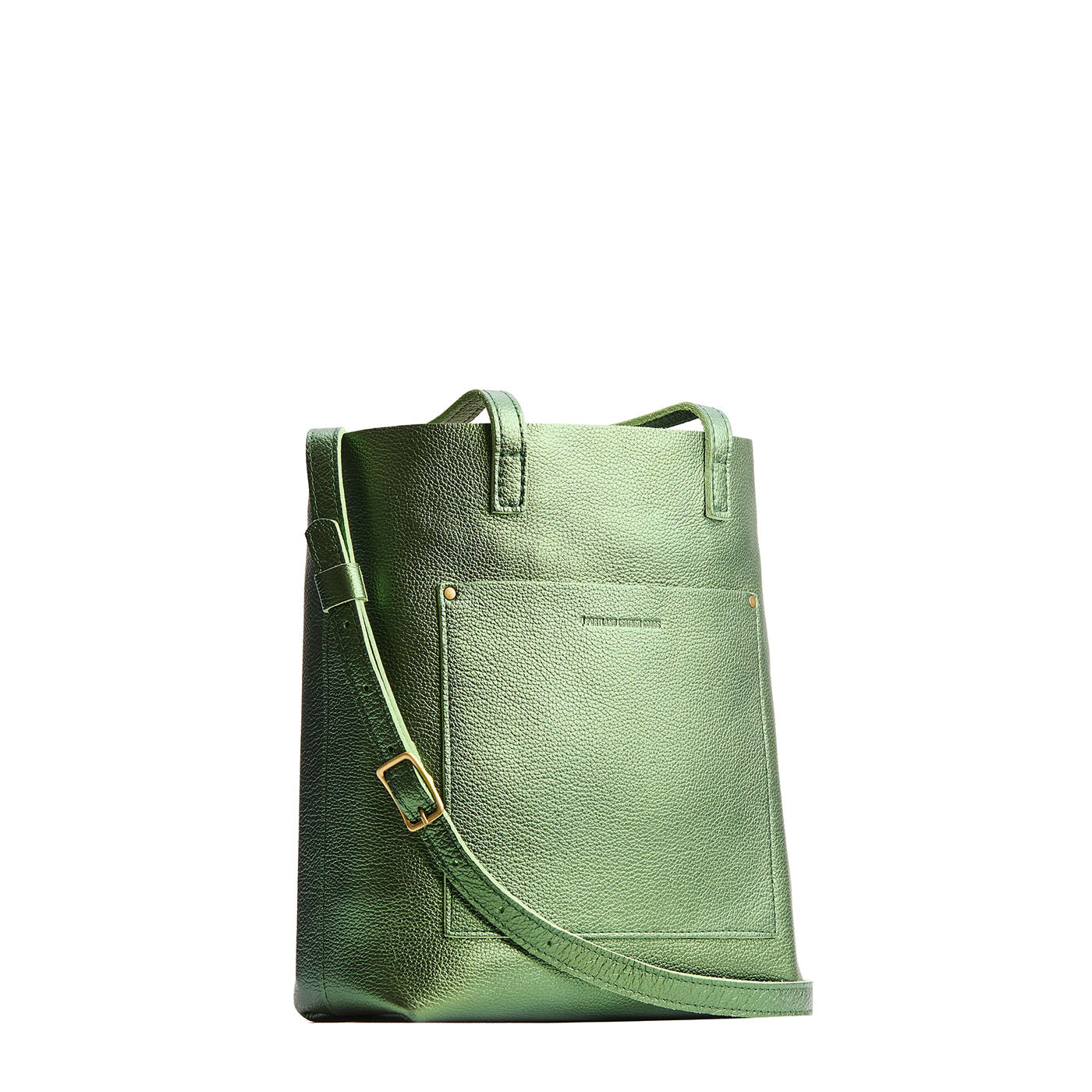 Metallic Greench*Classic | Medium Tote with dual shoulder straps and crossbody strap