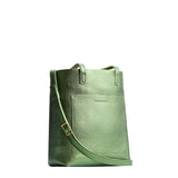 Metallic Greench Classic | Medium Tote with dual shoulder straps and crossbody strap