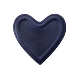 Cobalt | Heart shaped leather tray with stuffed edges 