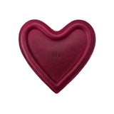 Orchid | Heart shaped leather tray with stuffed edges 
