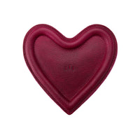 Orchid | Heart shaped leather tray with stuffed edges 