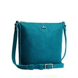 Aquarius | Rectangular side bag with curved front pocket and metal tree shaped badge