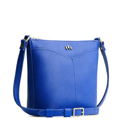 Astro Blue | Rectangular side bag with curved front pocket and metal tree shaped badge