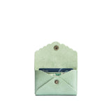 Beetle | Leather card wallet with scalloped edge open