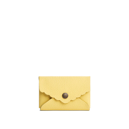Butter Bliss | Leather card wallet with scalloped edge