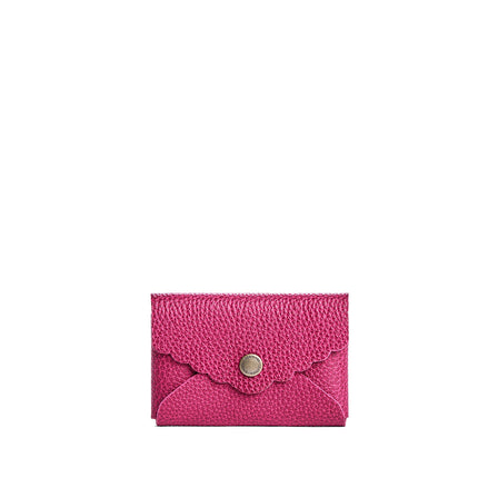 Cosmo | Leather card wallet with scalloped edge