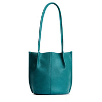 Aquarius*Classic | Petite bucket shaped tote bag with matching leather handles