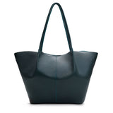 Boreal Oversized | Extra wide bucket shaped tote bag with matching leather handles
