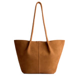 Jackson Large | Wide bucket shaped tote bag with matching leather handles
