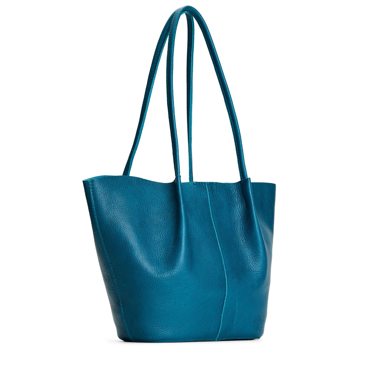 Planetary*Large | Wide bucket shaped tote bag with matching leather handles