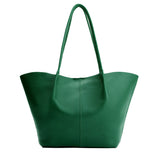 Bacalar Oversized | Extra wide bucket shaped tote bag with matching leather handles