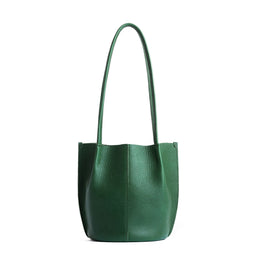 Bacalar*Classic | Petite bucket shaped tote bag with matching leather handles