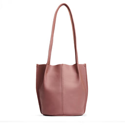Sunkissed*Classic | Petite bucket shaped tote bag with matching leather handles