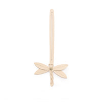 Bone | Dragonfly shaped leather charm tassel