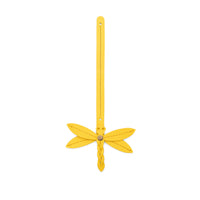 Canary | Dragonfly shaped leather charm tassel