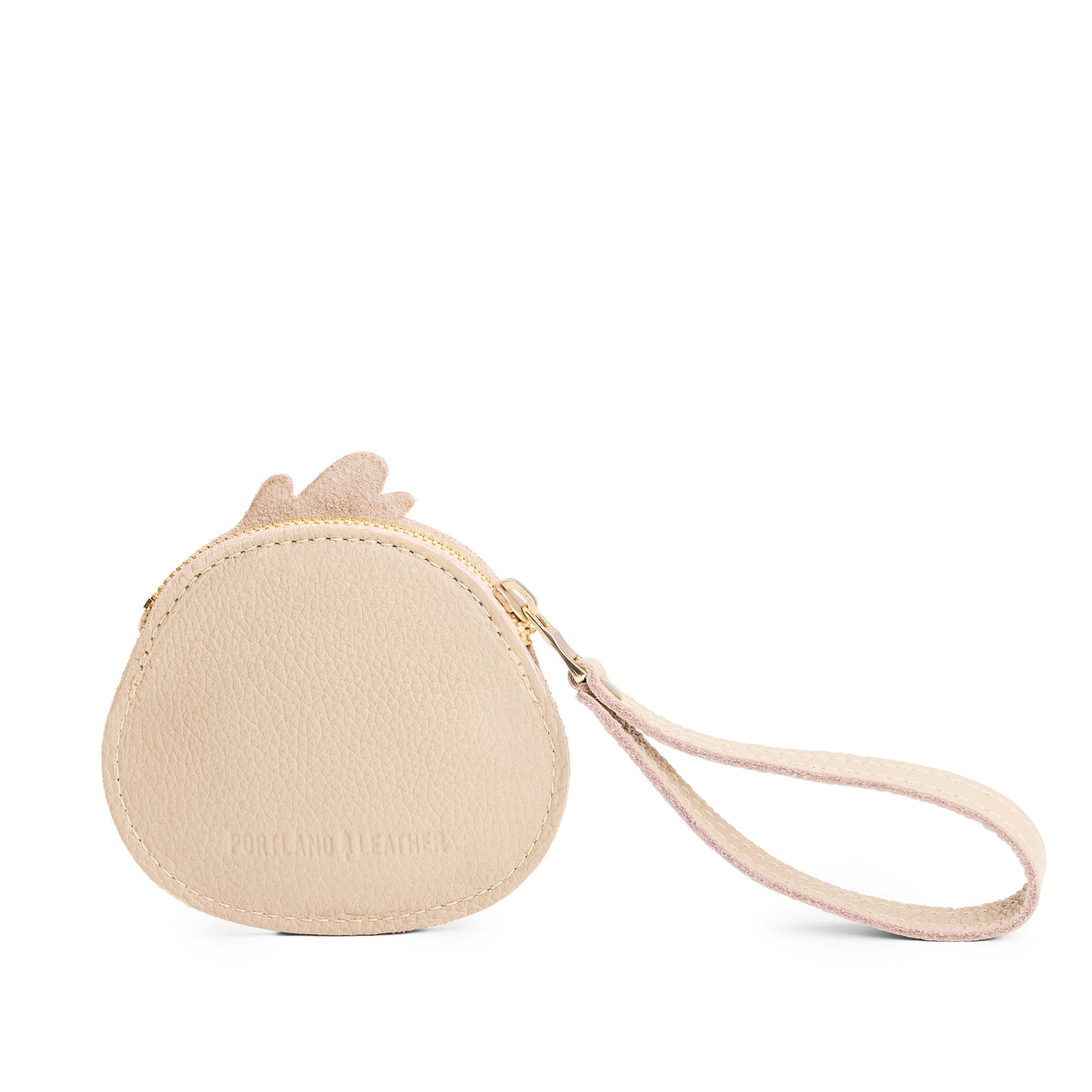 Oatmilk | Duck-shaped pouch with zipper opening and wristlet