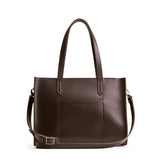Grizzly East/West | Structured wide tote bag with overlapping panels and crossbody strap