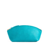 Baja Eclipse | Spacious leather makeup bag with curved seams and top zipper