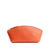 Koi Eclipse | Spacious leather makeup bag with curved seams and top zipper