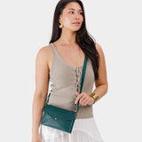 Sea Glass | Envelope shaped clutch wallet with crossbody strap