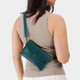 Sea Glass | Envelope shaped clutch wallet with crossbody strap