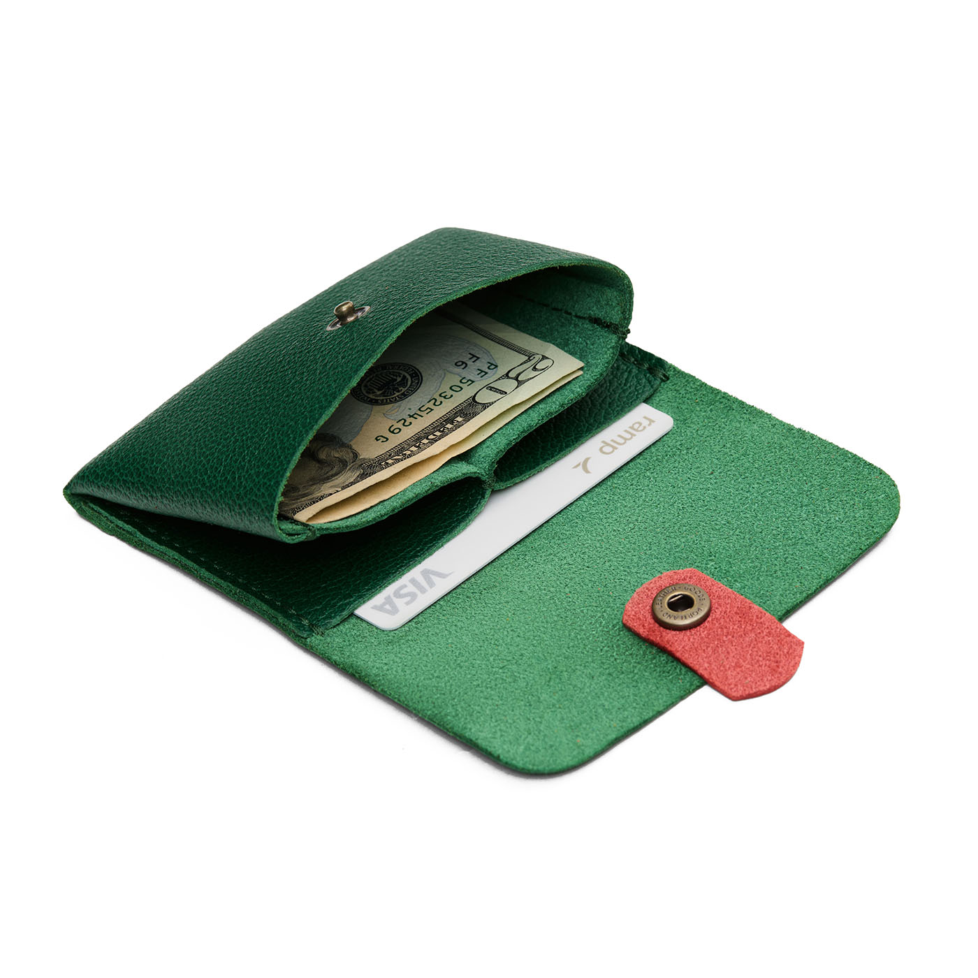 Bacalar | Envelope snap wallet with contrast pull tab