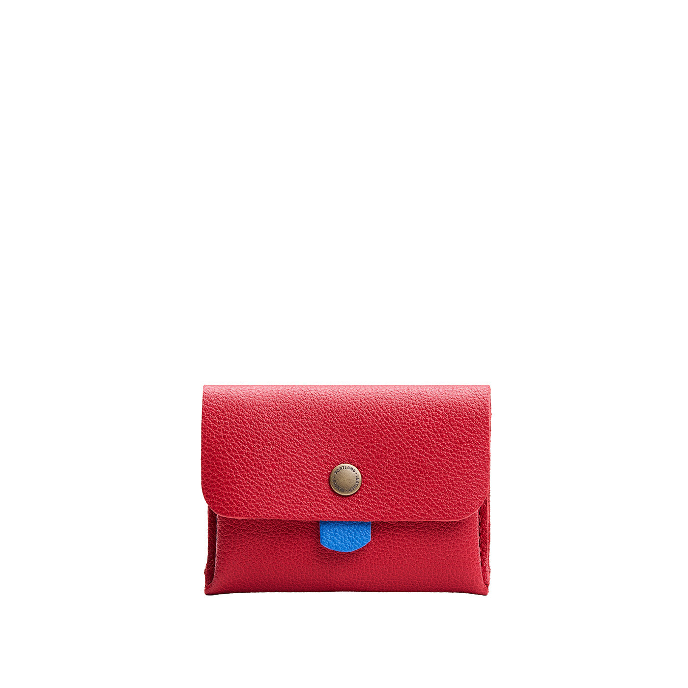 Cherry | Envelope snap wallet with contrast pull tab