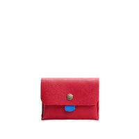 Cherry | Envelope snap wallet with contrast pull tab