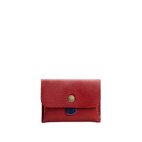 Chili Red | Envelope snap wallet with contrast pull tab