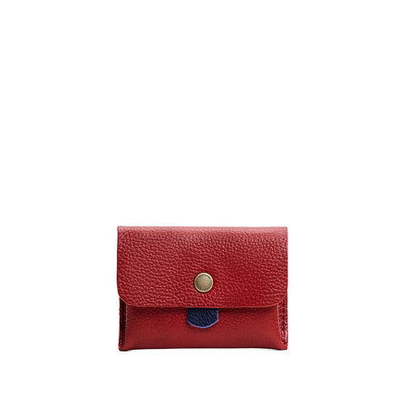 Chili Red | Envelope snap wallet with contrast pull tab