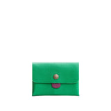 Jolly Green | Envelope snap wallet with contrast pull tab